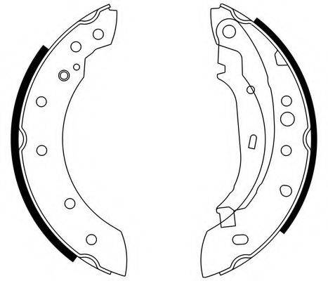 E.T.F. 090723 Комплект гальмівних колодок; Комплект гальмівних колодок, стоянкова гальмівна система
