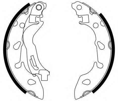 E.T.F. 090725 Комплект гальмівних колодок; Комплект гальмівних колодок, стоянкова гальмівна система