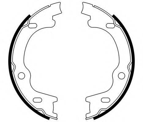 E.T.F. 090726 Комплект гальмівних колодок; Комплект гальмівних колодок, стоянкова гальмівна система