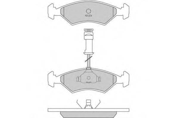 E.T.F. 120163 Комплект гальмівних колодок, дискове гальмо