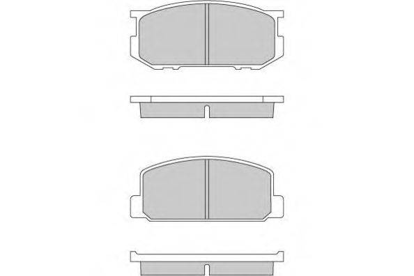 E.T.F. 120165 Комплект гальмівних колодок, дискове гальмо