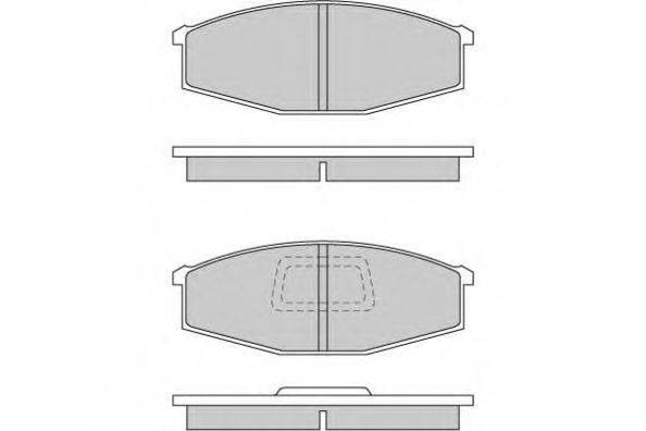 E.T.F. 120235 Комплект гальмівних колодок, дискове гальмо