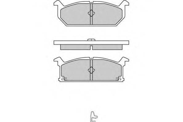 E.T.F. 120279 Комплект гальмівних колодок, дискове гальмо
