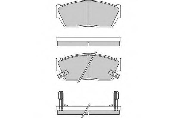 E.T.F. 120288 Комплект гальмівних колодок, дискове гальмо