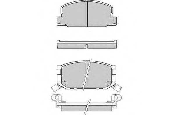 E.T.F. 120308 Комплект гальмівних колодок, дискове гальмо