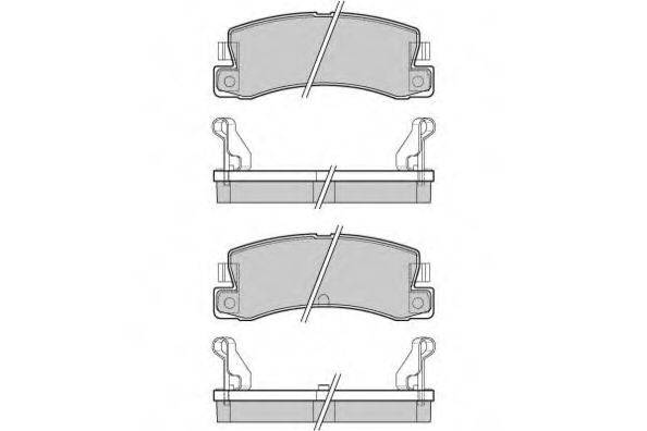 E.T.F. 120323 Комплект гальмівних колодок, дискове гальмо