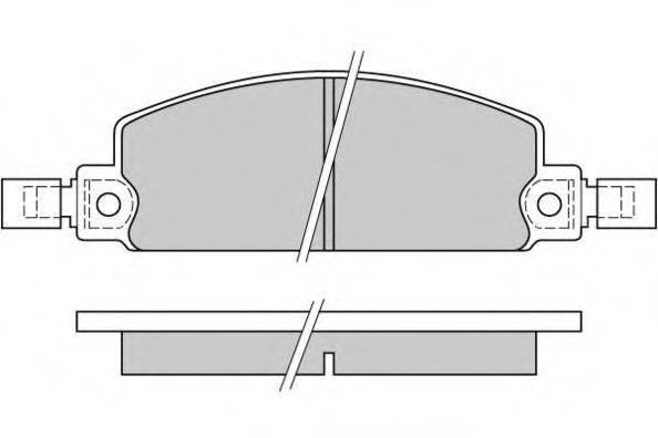 E.T.F. 120413 Комплект гальмівних колодок, дискове гальмо