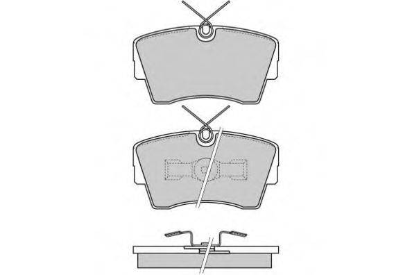 E.T.F. 120472 Комплект гальмівних колодок, дискове гальмо
