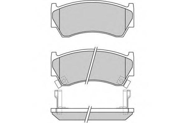E.T.F. 120691 Комплект гальмівних колодок, дискове гальмо