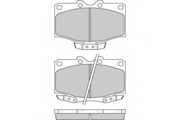 E.T.F. 120725 Комплект гальмівних колодок, дискове гальмо