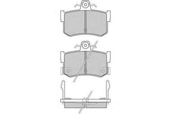 E.T.F. 120818 Комплект гальмівних колодок, дискове гальмо