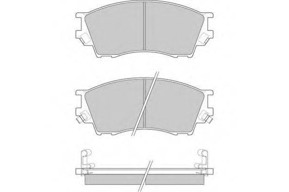 E.T.F. 120923 Комплект гальмівних колодок, дискове гальмо