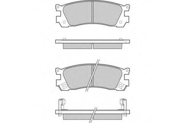 E.T.F. 121045 Комплект гальмівних колодок, дискове гальмо