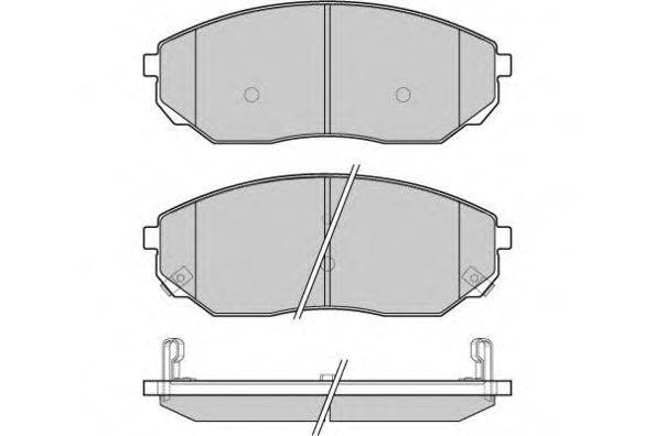 E.T.F. 121116 Комплект гальмівних колодок, дискове гальмо