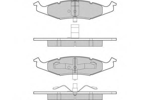 E.T.F. 121215 Комплект гальмівних колодок, дискове гальмо