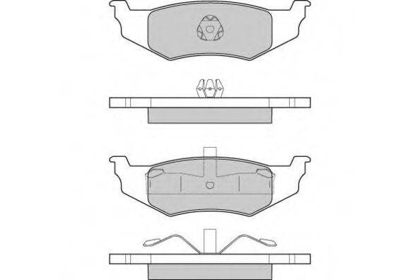 E.T.F. 121216 Комплект гальмівних колодок, дискове гальмо