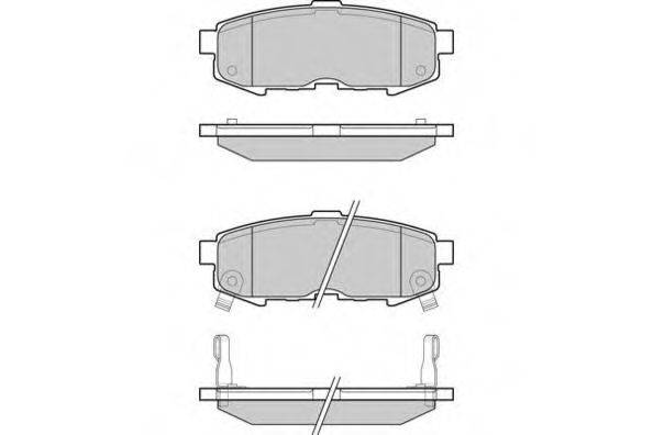 E.T.F. 121233 Комплект гальмівних колодок, дискове гальмо