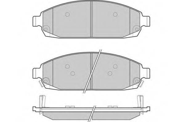 E.T.F. 121238 Комплект гальмівних колодок, дискове гальмо