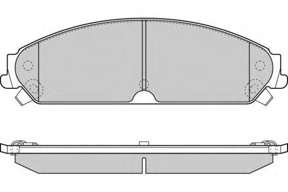 E.T.F. 121277 Комплект гальмівних колодок, дискове гальмо