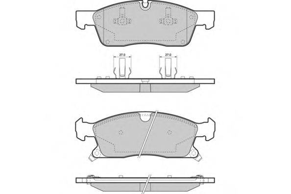 E.T.F. 121460 Комплект гальмівних колодок, дискове гальмо
