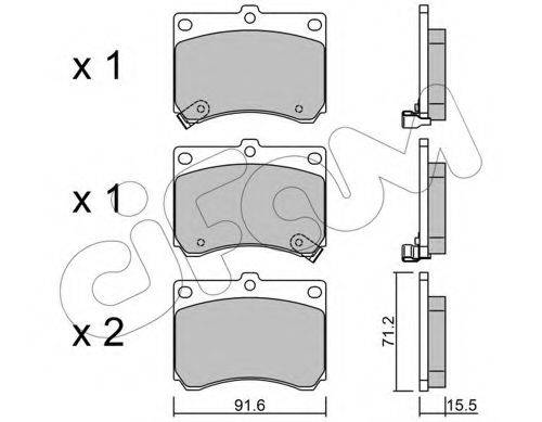 CIFAM 8221970 Комплект гальмівних колодок, дискове гальмо