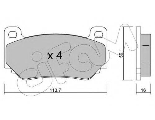 CIFAM 8223910 Комплект гальмівних колодок, дискове гальмо