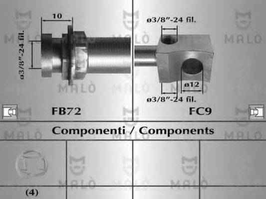 MALO 80033 Гальмівний шланг