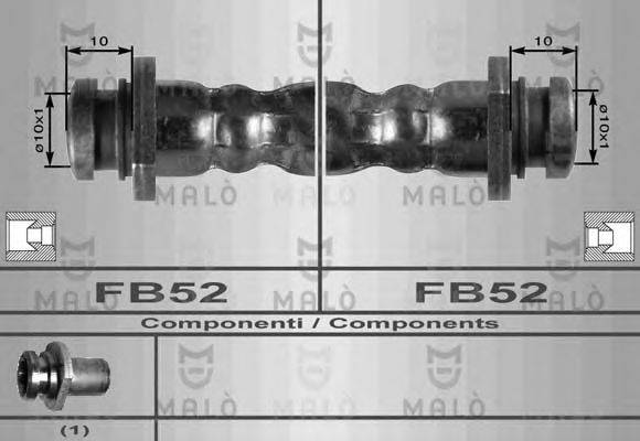 MALO 80123 Гальмівний шланг