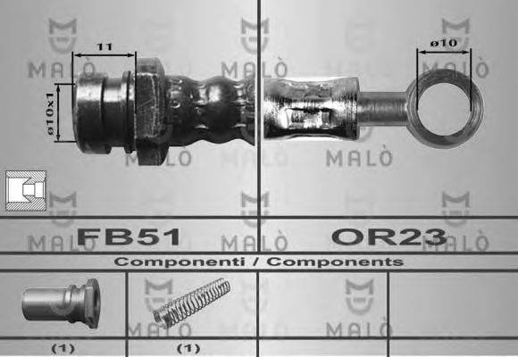 MALO 80442 Гальмівний шланг