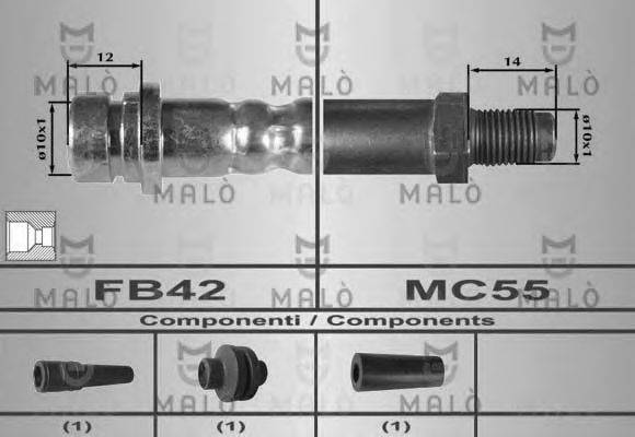 MALO 80539 Гальмівний шланг