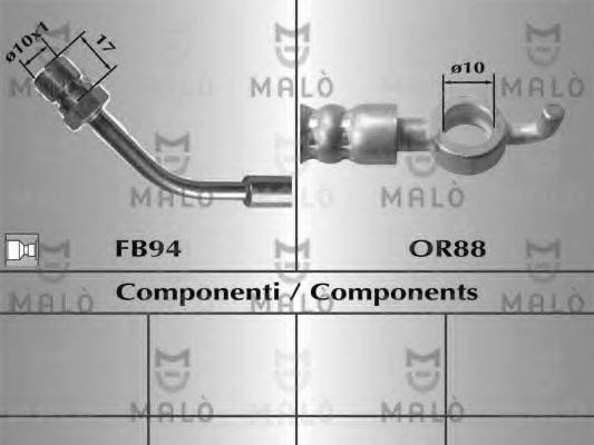 MALO 80636 Гальмівний шланг