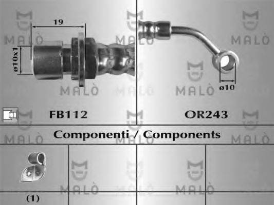 MALO 80662 Гальмівний шланг