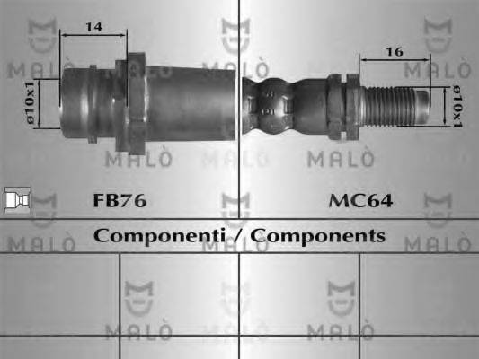 MALO 80946 Гальмівний шланг