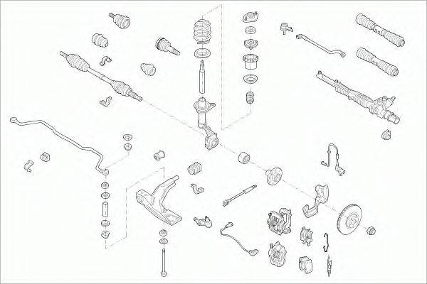 SACHS OPELKADETFS001 Рульове управління; Підвіска колеса