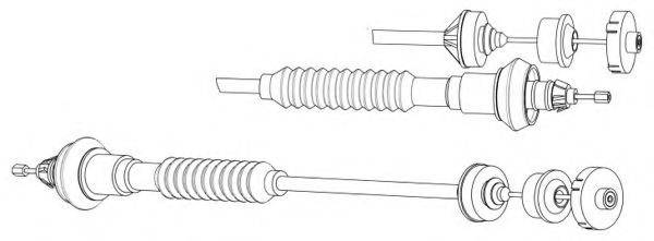 CEF PU01157 Трос, управління зчепленням