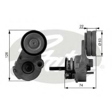 GATES T38433 Натяжний ролик, полікліновий ремінь