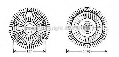 PRASCO BWC353 Зчеплення, вентилятор радіатора