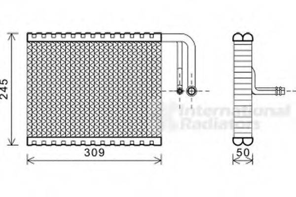 VAN WEZEL 0600V402 Випарник, кондиціонер