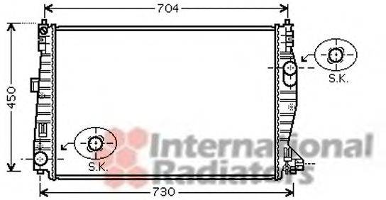 VAN WEZEL 01002101 Радіатор, охолодження двигуна