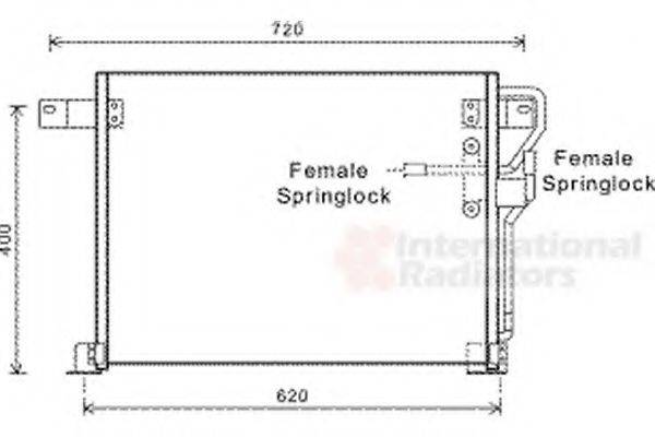 VAN WEZEL 21005051 Конденсатор, кондиціонер