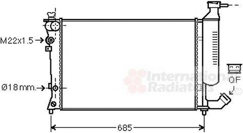 VAN WEZEL 09002156 Радіатор, охолодження двигуна