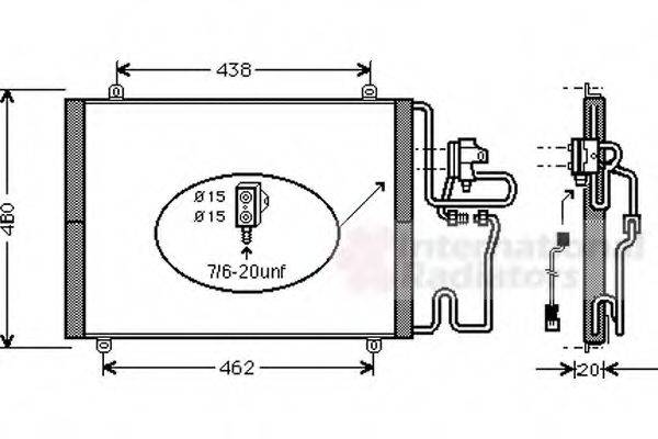 VAN WEZEL 43005219 Конденсатор, кондиціонер