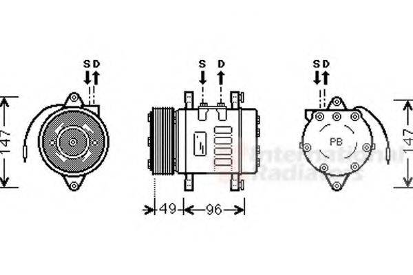 VAN WEZEL 1700K365 Компресор, кондиціонер