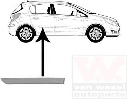 VAN WEZEL 3750406 Облицювання / захисна накладка, двері