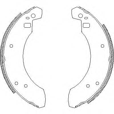 WOKING Z425500 Комплект гальмівних колодок