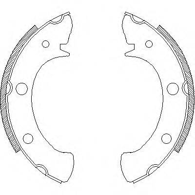 WOKING Z432800 Комплект гальмівних колодок