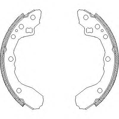 WOKING Z434400 Комплект гальмівних колодок