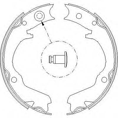 WOKING Z473400 Комплект гальмівних колодок, стоянкова гальмівна система