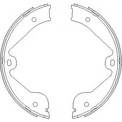 WOKING Z473500 Комплект гальмівних колодок, стоянкова гальмівна система