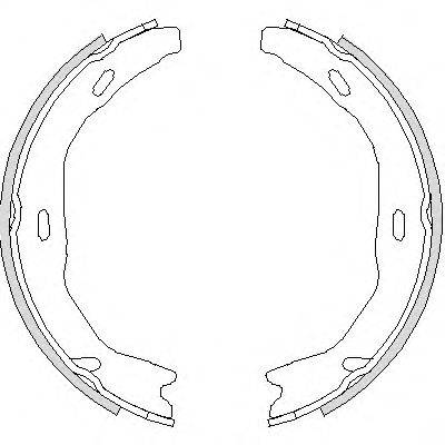 WOKING Z475100 Комплект гальмівних колодок, стоянкова гальмівна система